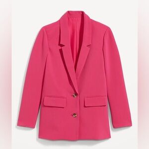 Old Navy Crepe Suit Blazer Hot Pink trendy business professional girly bright